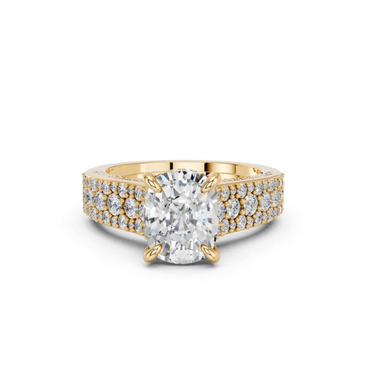 CUSHION FANCY PAVE RING