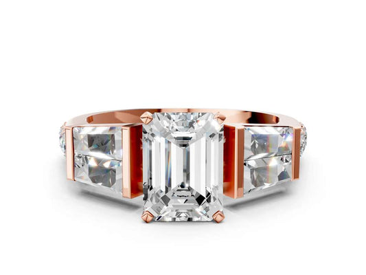 EMERALAD BAGUETTE CHANNEL RING - M&D Signature Jewels