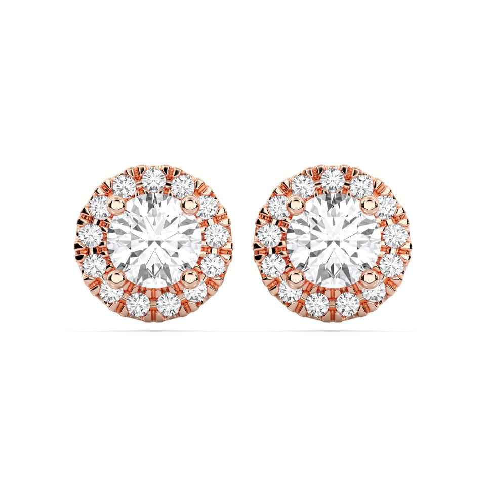 ROUND HALO EARRING