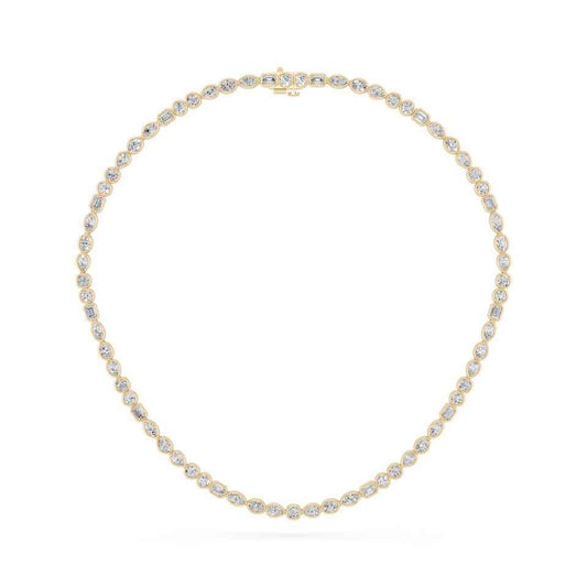 MULTI-SHAPE BEZEL NECKLACE