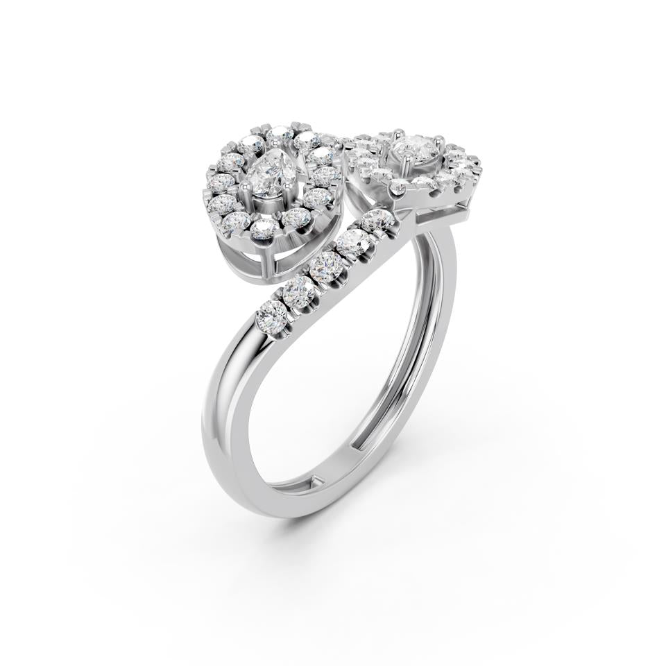 PEAR TWO STONE FANCY RING