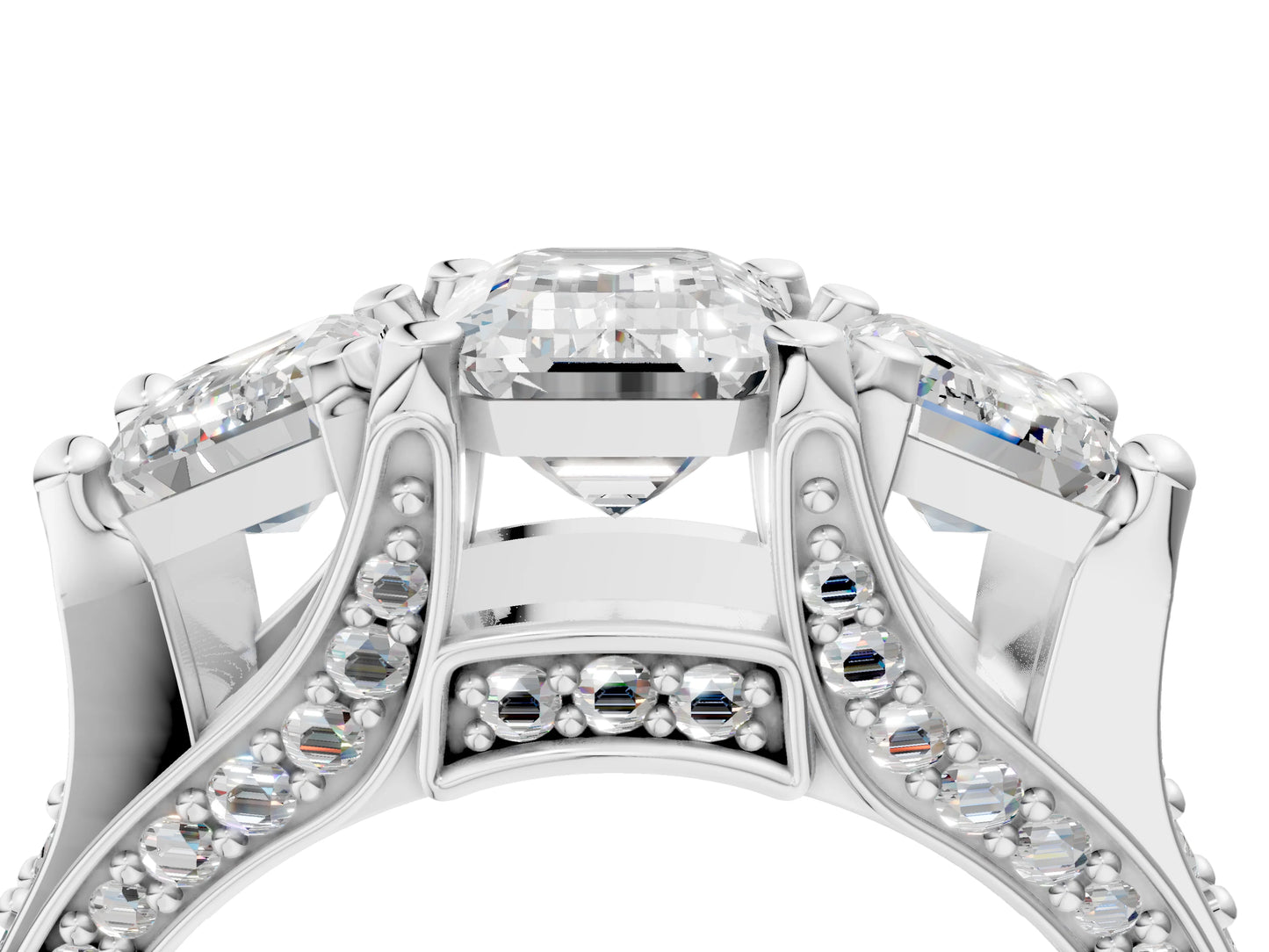 EMERALD 3 STONE RING - M&D Signature Jewels