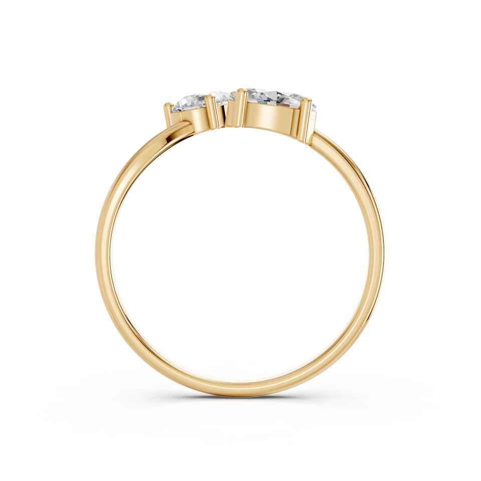 PEAR & OVAL TOI MOI RING