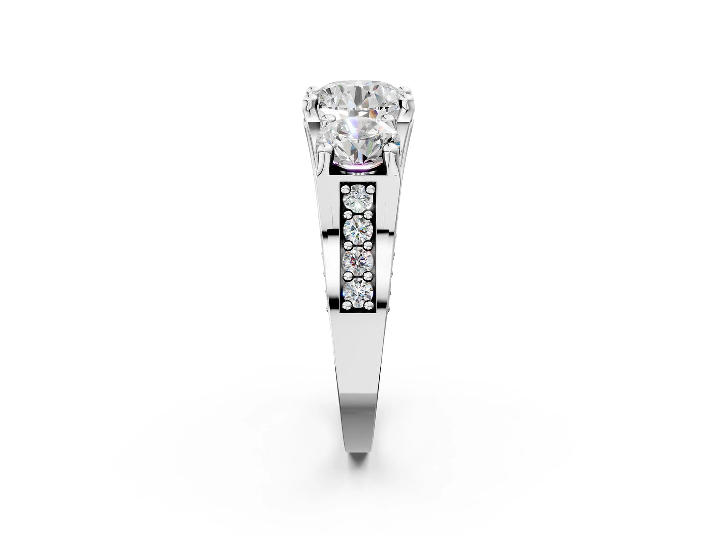 ROUND 3 STONE RING - M&D Signature Jewels