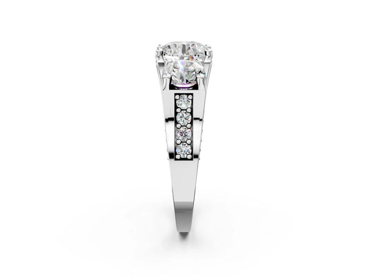ROUND 3 STONE RING - M&D Signature Jewels
