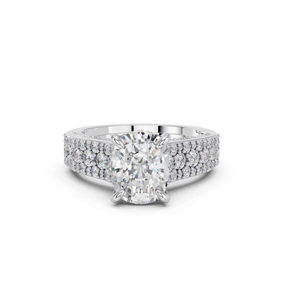 CUSHION FANCY PAVE RING