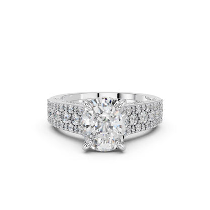 CUSHION FANCY PAVE RING