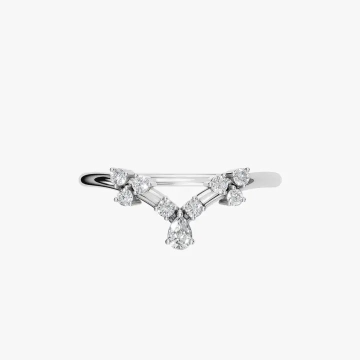 PEAR ROUND WEDDING BAND