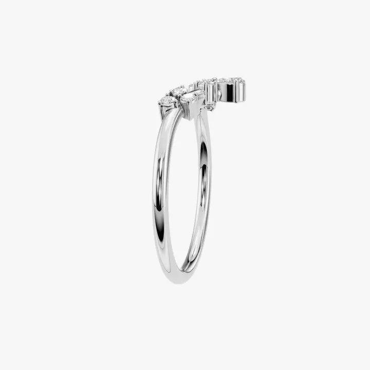 PEAR ROUND WEDDING BAND