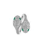 SERPENT EMERALD PAVE LAB DIAMOND RING
