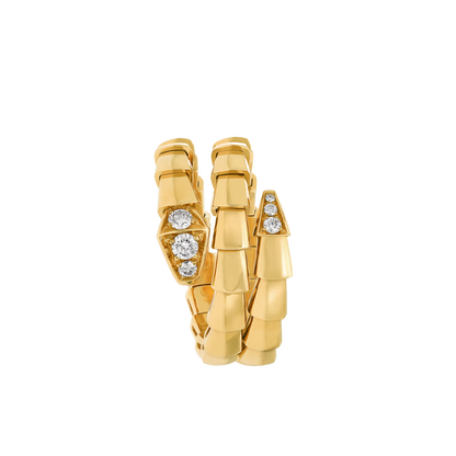 SERPENT TWO ROW PAVE LAB DIAMOND RING - M&D Signature Jewels