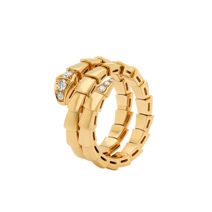 SERPENT TWO ROW PAVE LAB DIAMOND RING - M&D Signature Jewels