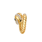 SERPENT TWO ROW PAVE LAB DIAMOND RING