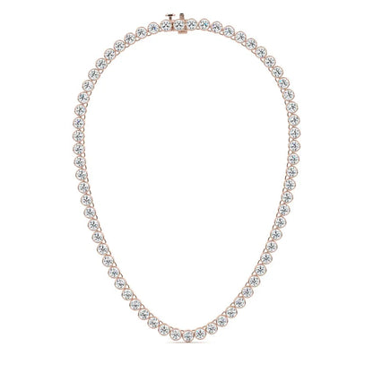 ROUND BEZEL TENNIS NECKLACE - M&D Signature Jewels