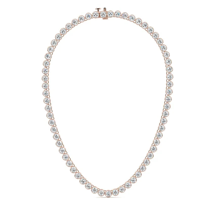 ROUND MINI BEZEL TENNIS NECKLACE