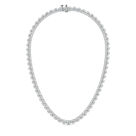ROUND MINI BEZEL TENNIS NECKLACE