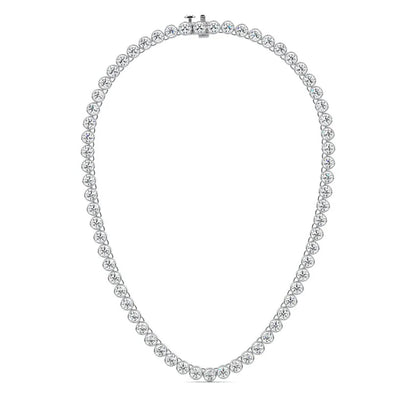 ROUND BEZEL TENNIS NECKLACE - M&D Signature Jewels