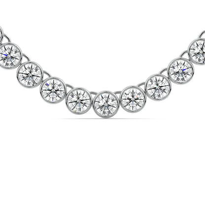 ROUND MINI BEZEL TENNIS NECKLACE - M&D Signature Jewels