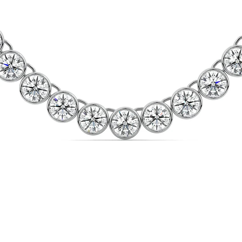 ROUND BEZEL TENNIS NECKLACE