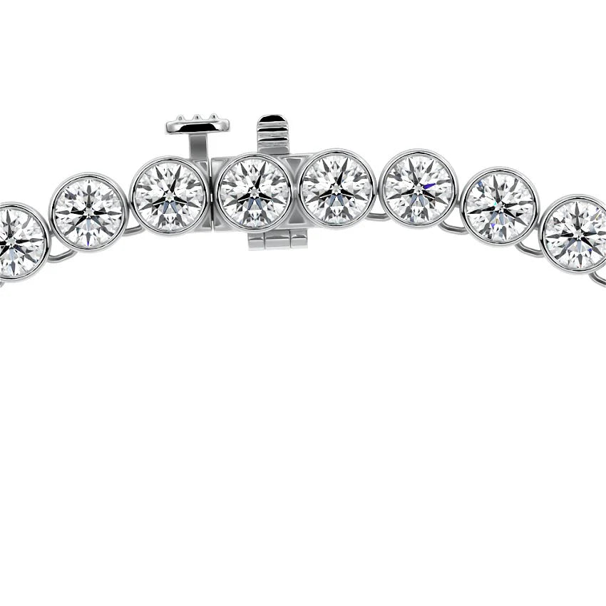 ROUND BEZEL TENNIS NECKLACE