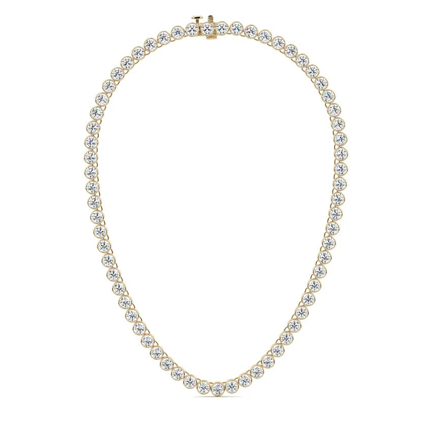 ROUND MINI BEZEL TENNIS NECKLACE
