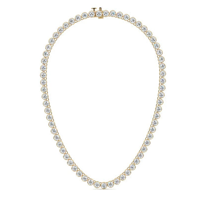 ROUND BEZEL TENNIS NECKLACE - M&D Signature Jewels