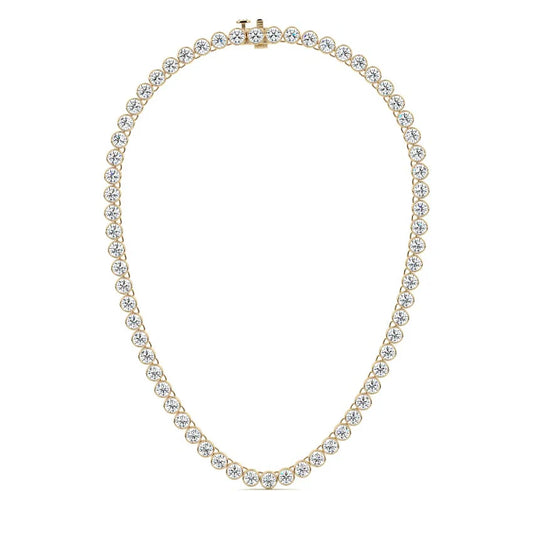 ROUND BEZEL TENNIS NECKLACE - M&D Signature Jewels