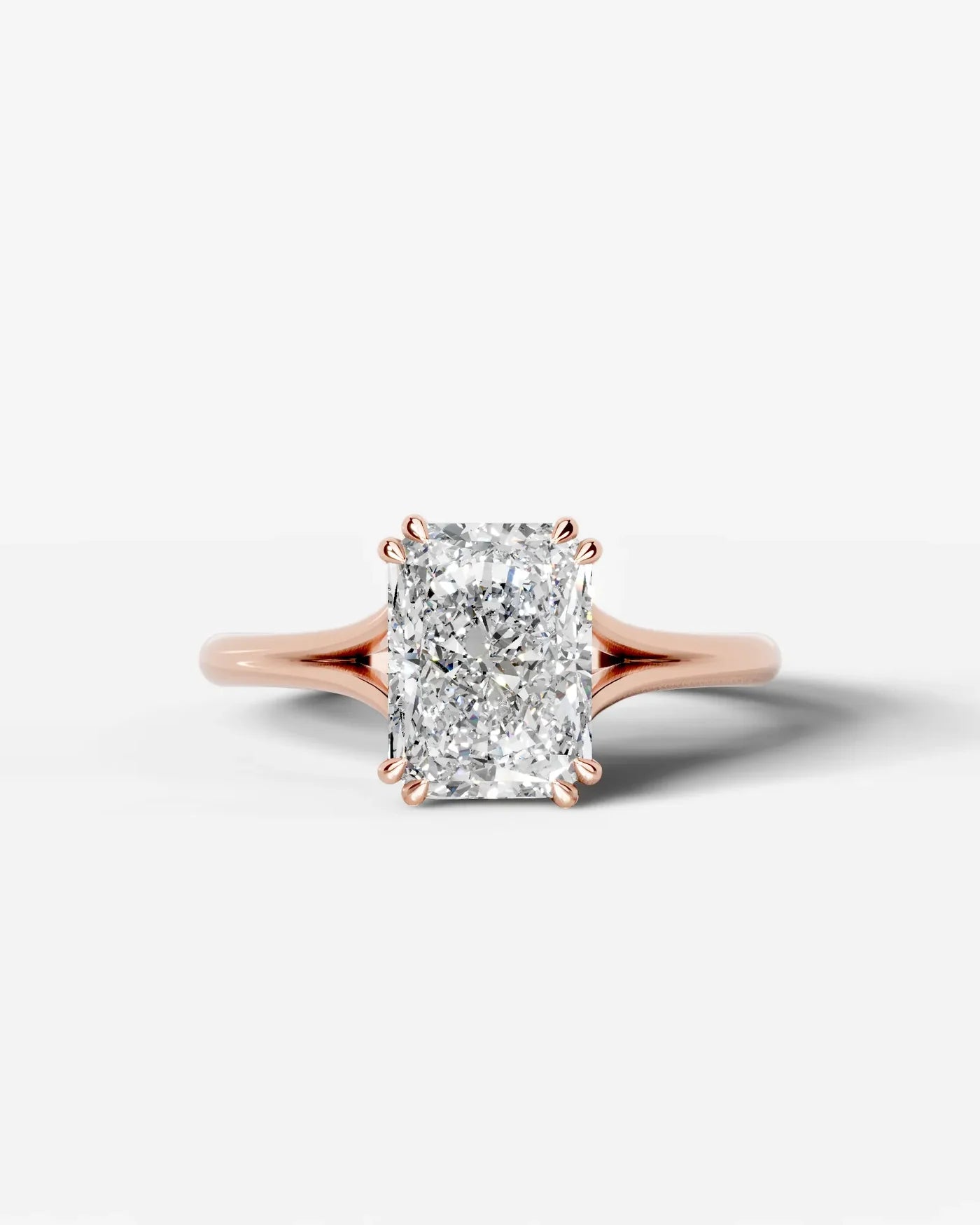 Radiant  Cut Lab Diamond Engagement Ring with classic eight prong| D VS1