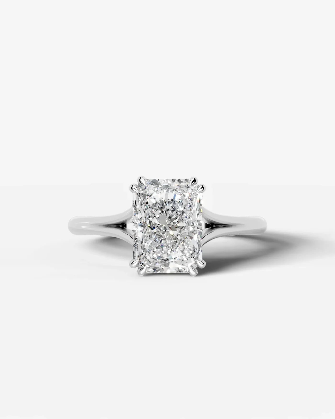 Radiant  Cut Lab Diamond Engagement Ring with classic eight prong| D VS1