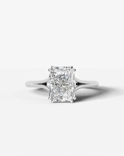 Radiant  Cut Lab Diamond Engagement Ring with classic eight prong| D VS1