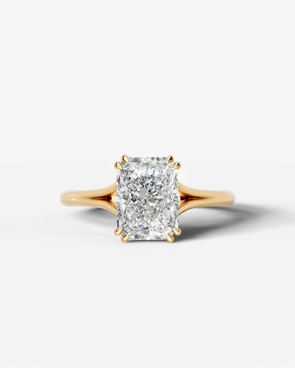 Radiant  Cut Lab Diamond Engagement Ring with classic eight prong| D VS1