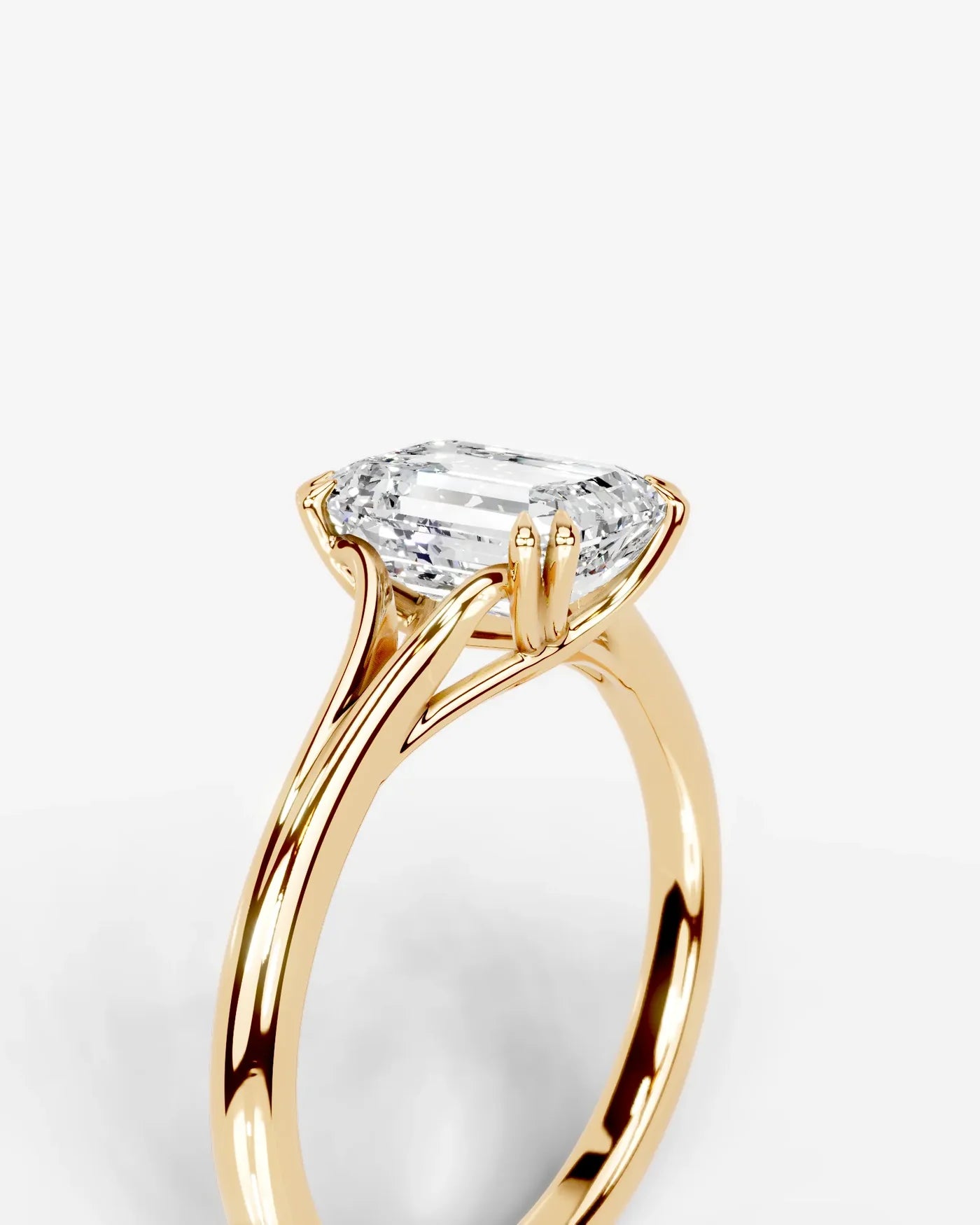 Radiant  Cut Lab Diamond Engagement Ring with classic eight prong| D VS1