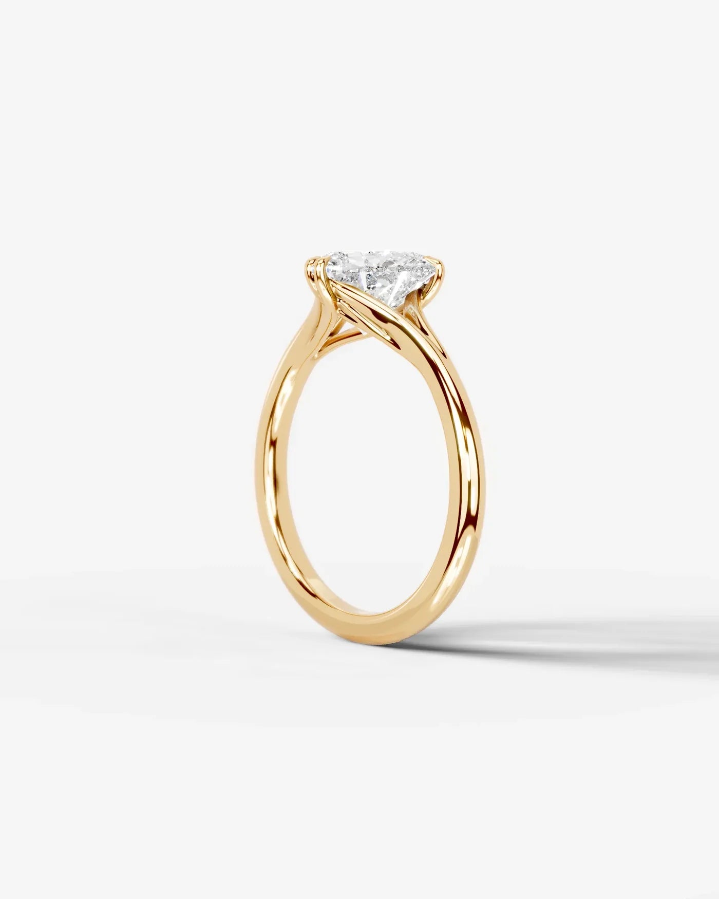 Heart Cut Lab Diamond Engagement Ring with classic eight prong| D VS1