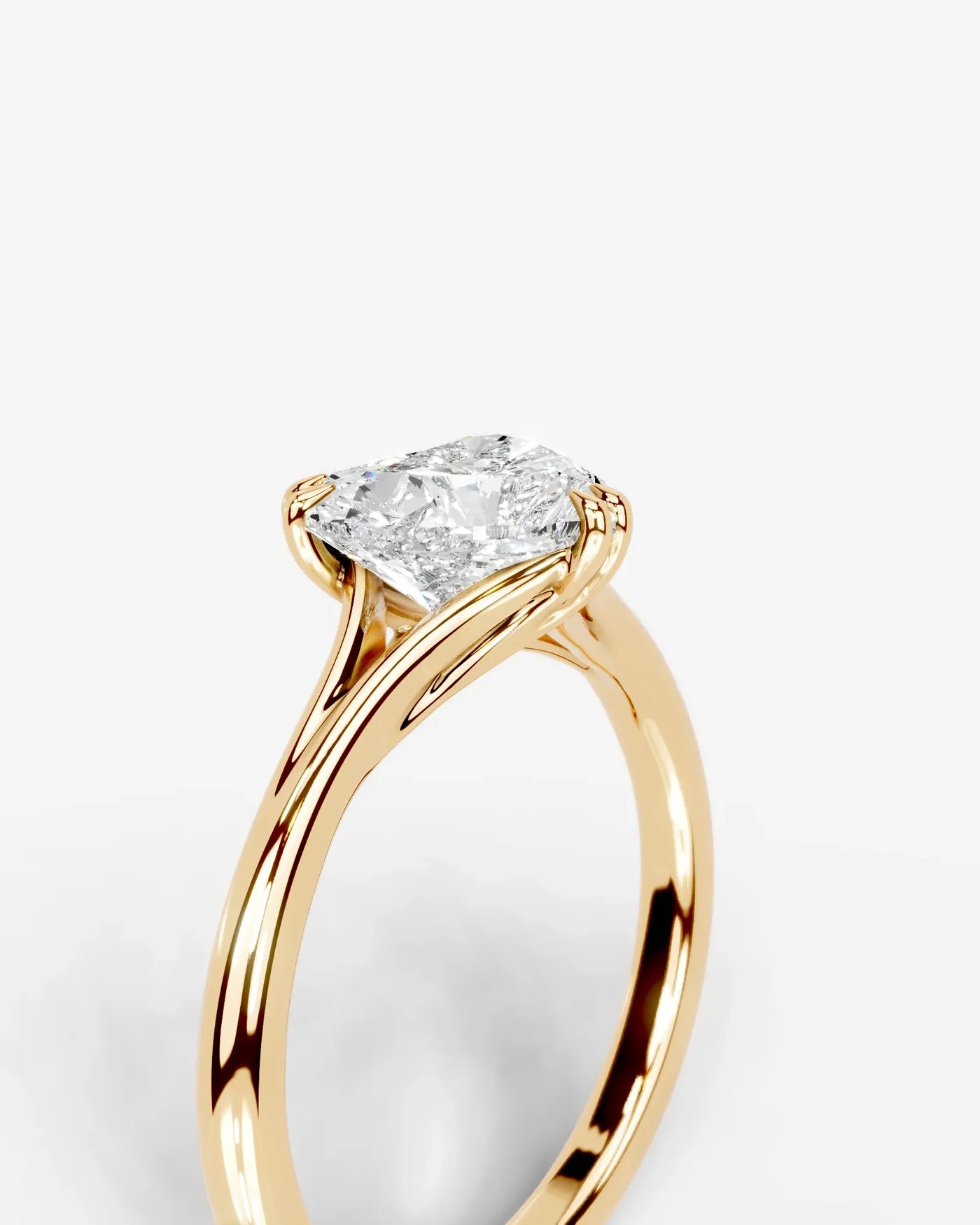 Heart Cut Lab Diamond Engagement Ring with classic eight prong| D VS1
