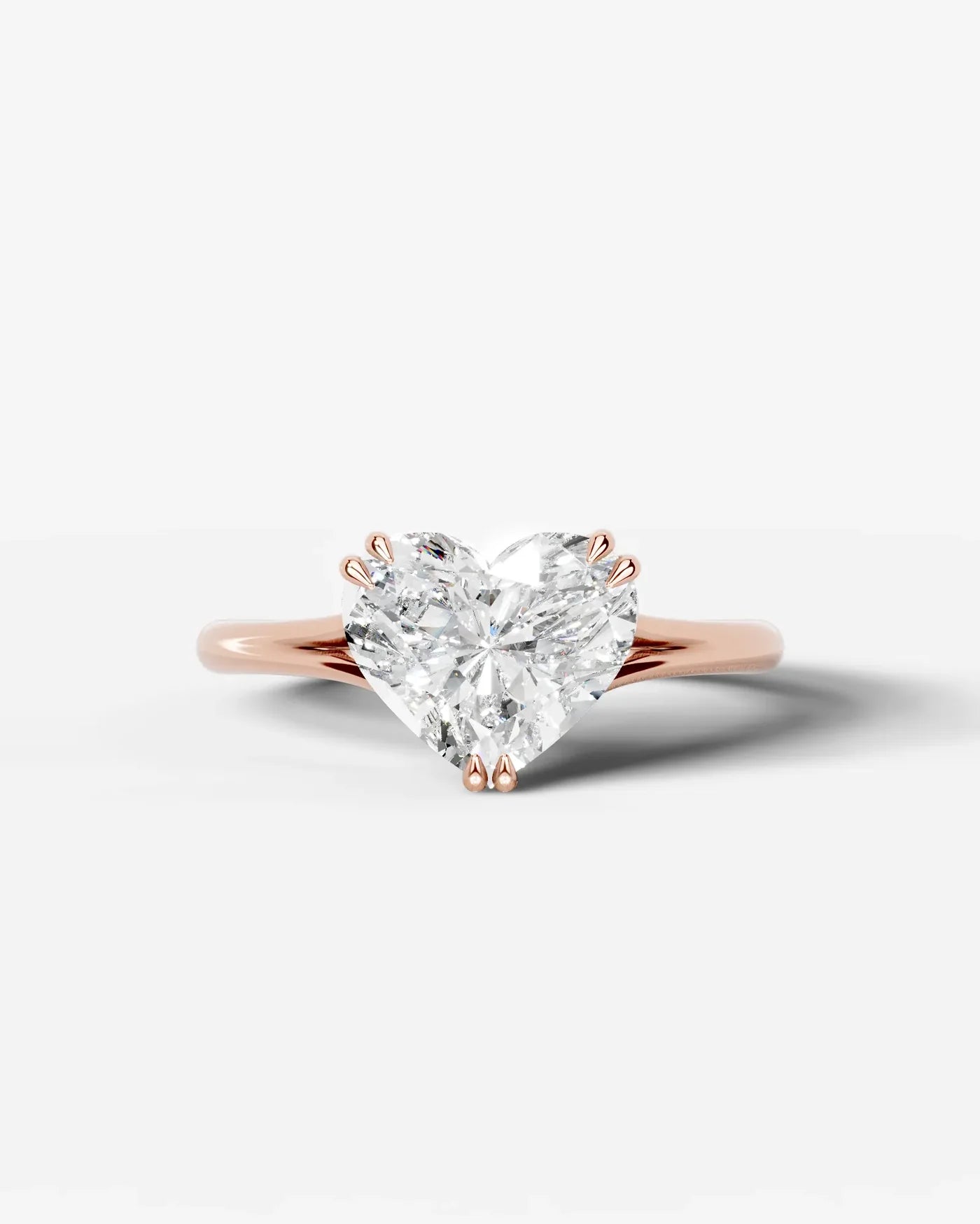 Heart Cut Lab Diamond Engagement Ring with classic eight prong| D VS1