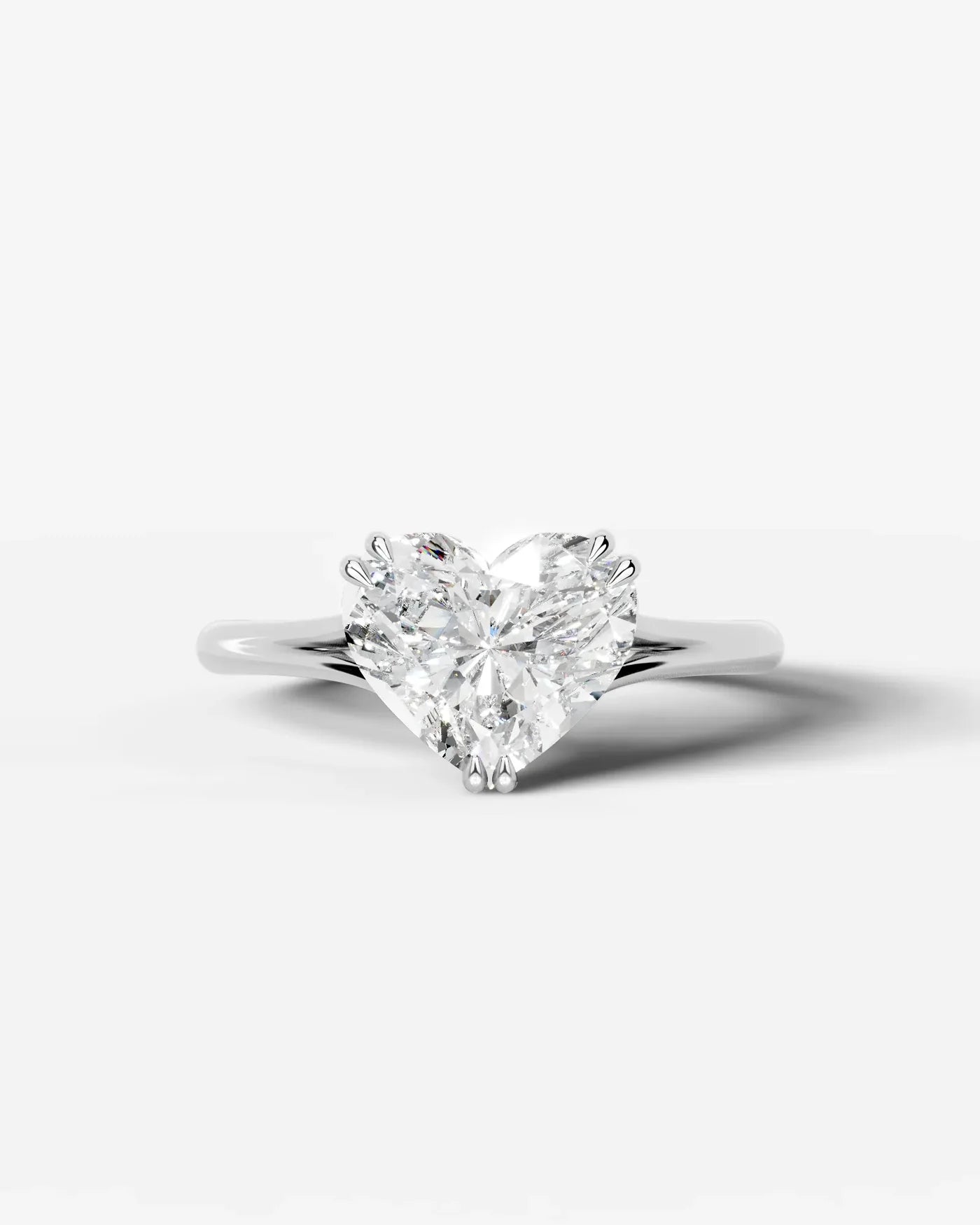 Heart Cut Lab Diamond Engagement Ring with classic eight prong| D VS1