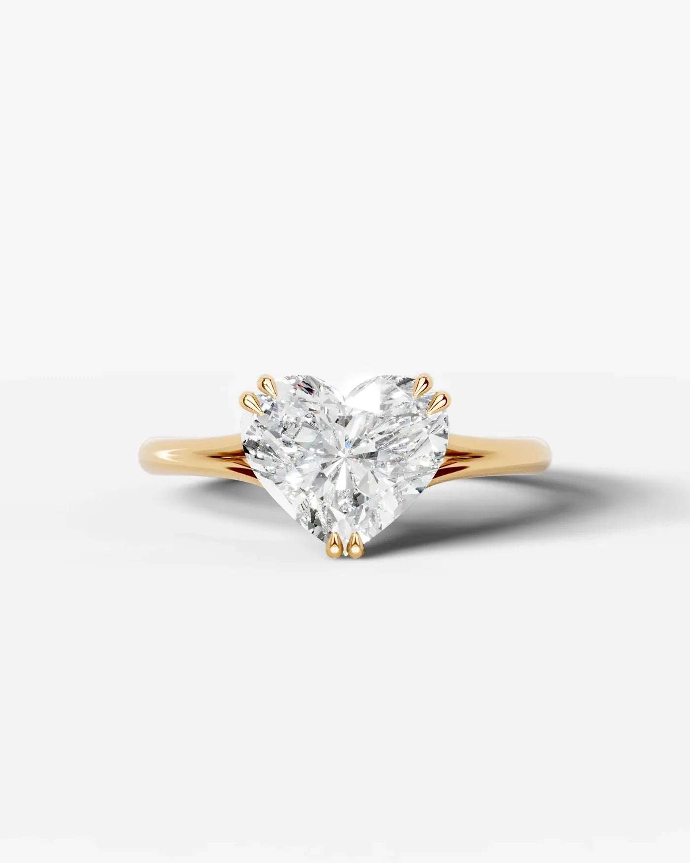 Heart Cut Lab Diamond Engagement Ring with classic eight prong| D VS1