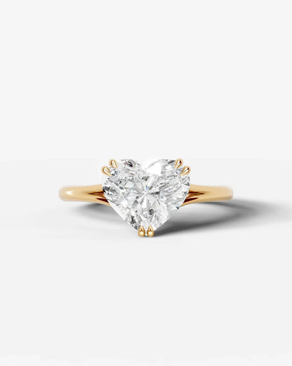 Heart Cut Lab Diamond Engagement Ring with classic eight prong| D VS1