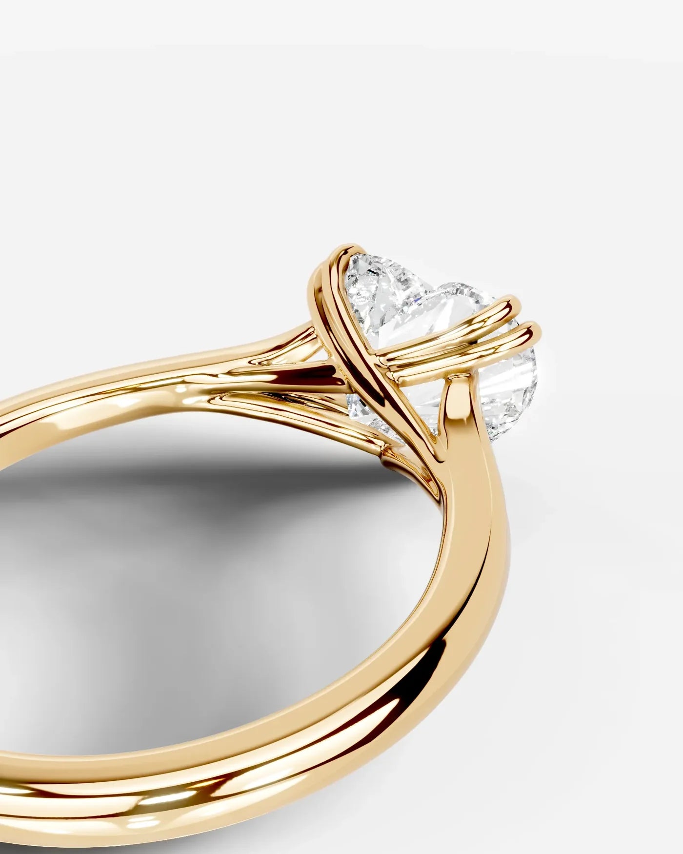 Heart Cut Lab Diamond Engagement Ring with classic eight prong| D VS1