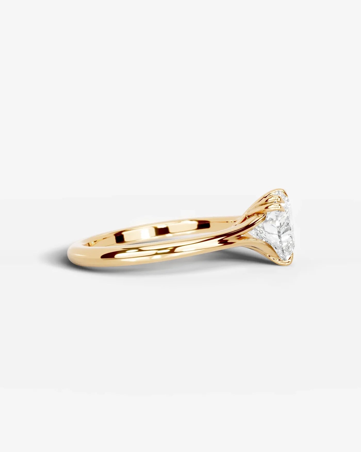 Heart Cut Lab Diamond Engagement Ring with classic eight prong| D VS1