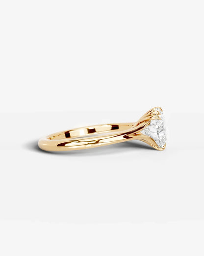 Heart Cut Lab Diamond Engagement Ring with classic eight prong| D VS1