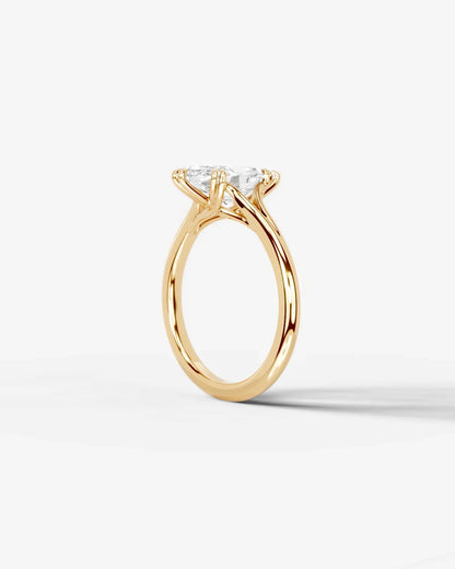 Marquise Cut Lab Diamond Engagement Ring with classic eight prong| D VS1