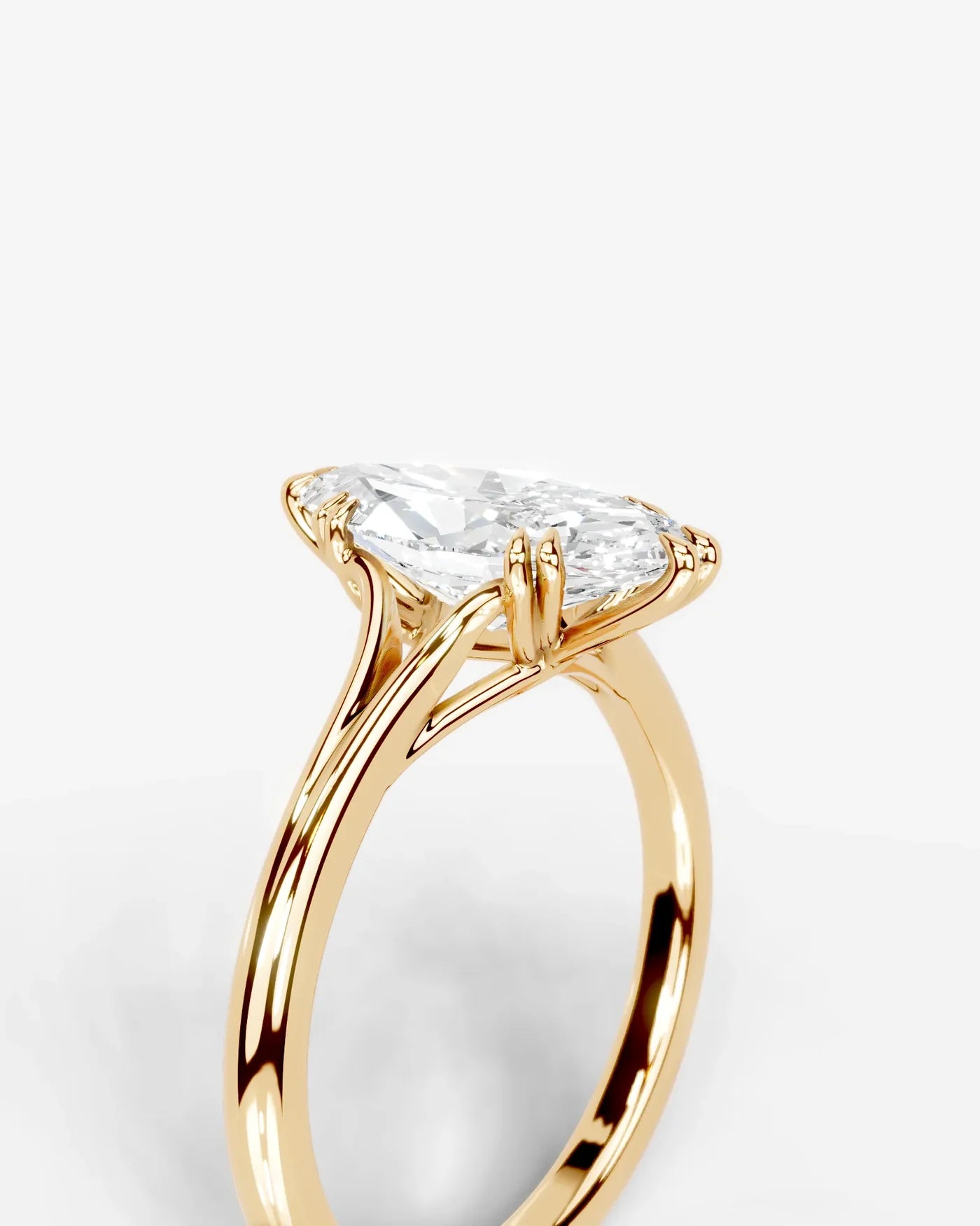 Marquise Cut Lab Diamond Engagement Ring with classic eight prong| D VS1