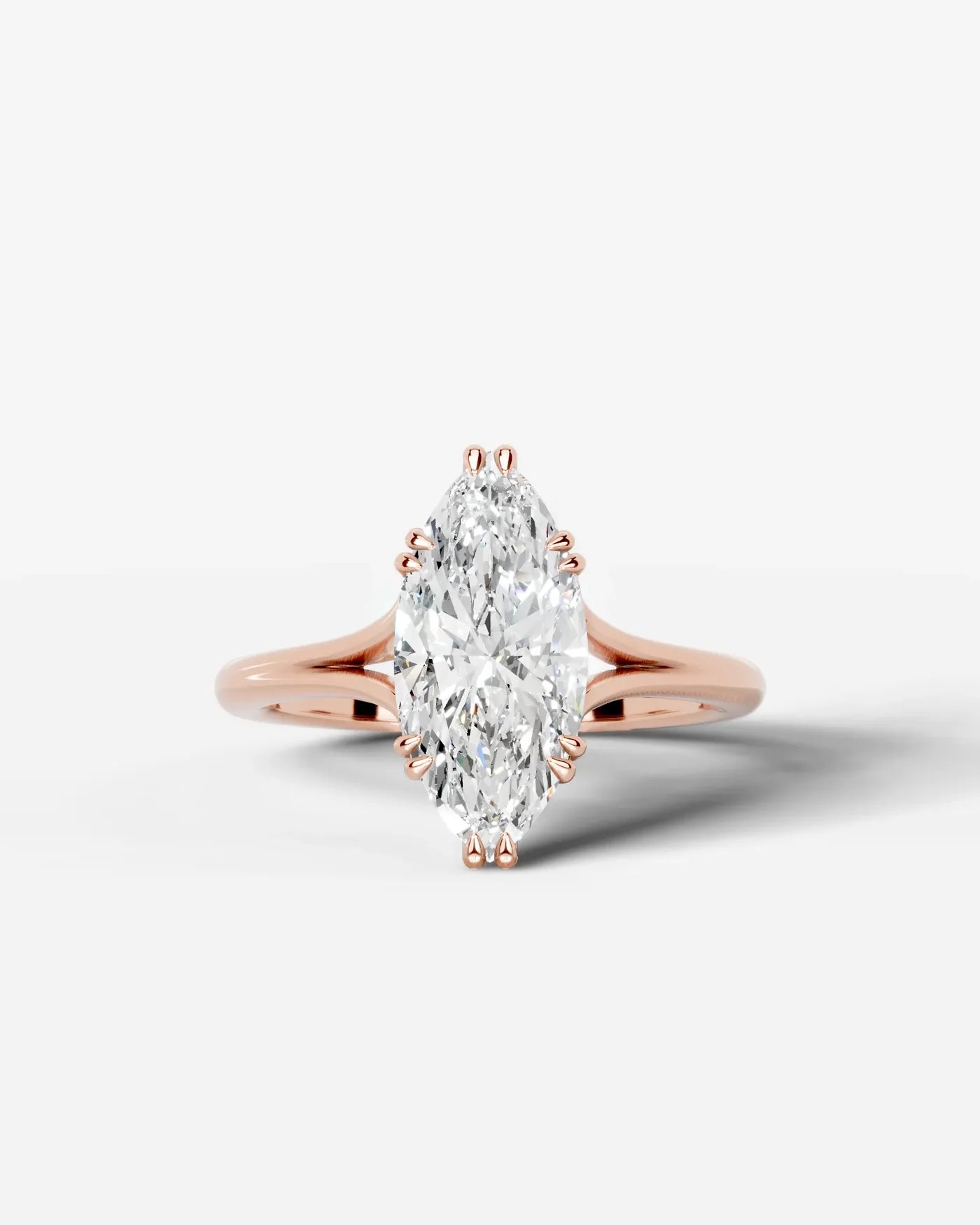 Marquise Cut Lab Diamond Engagement Ring with classic eight prong| D VS1