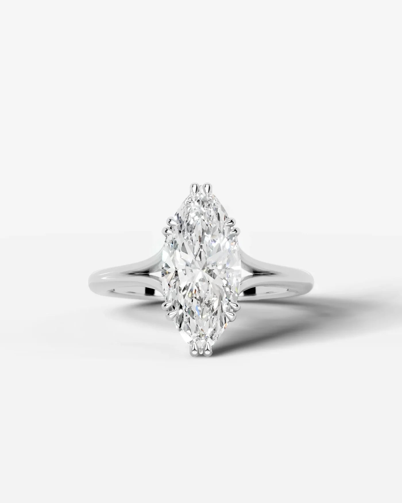Marquise Cut Lab Diamond Engagement Ring with classic eight prong| D VS1