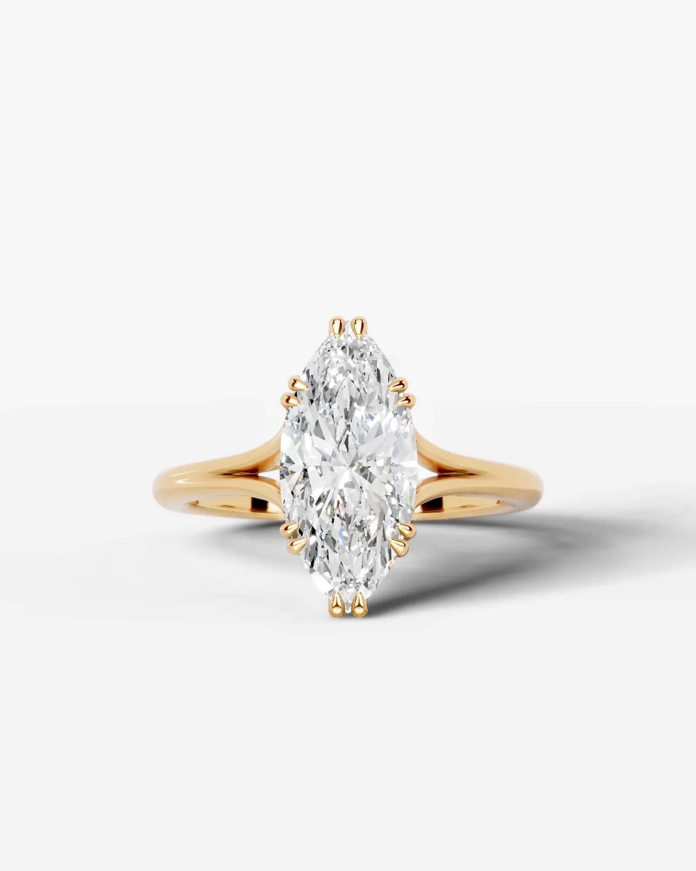 Marquise Cut Lab Diamond Engagement Ring with classic eight prong| D VS1