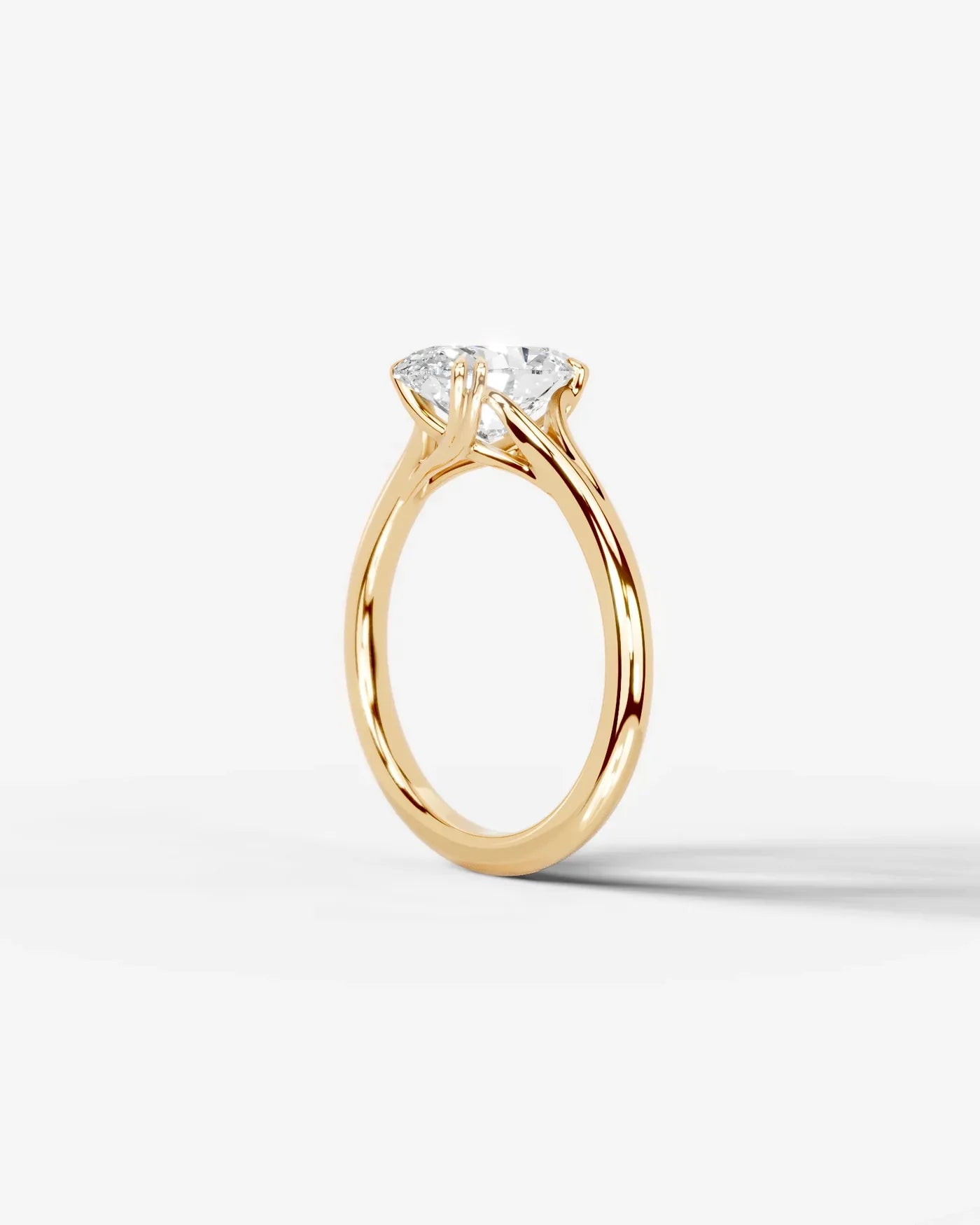 Oval Cut Lab Diamond Engagement Ring with classic eight prong| D VS1