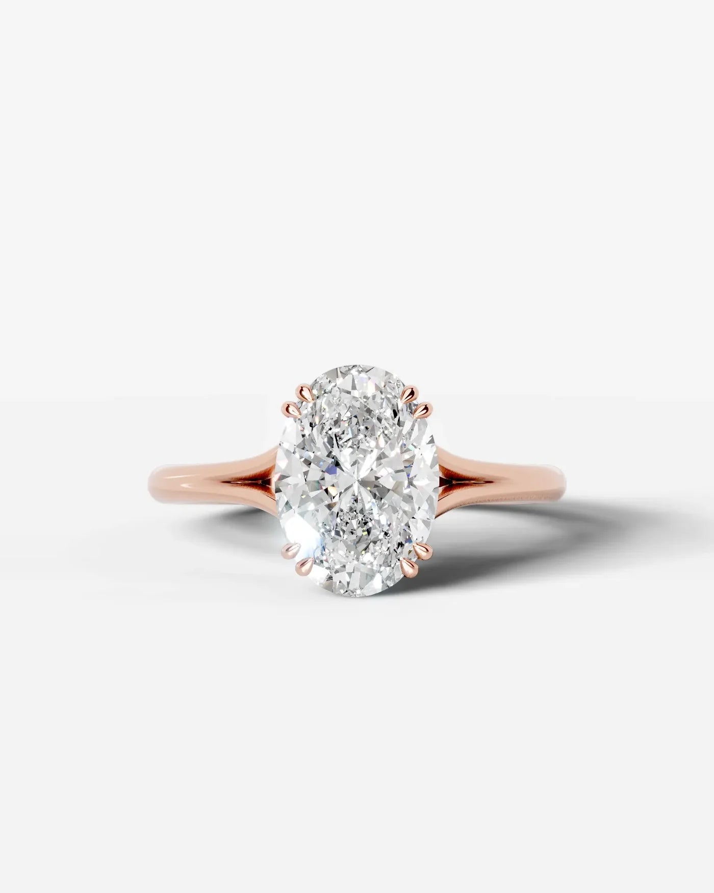 Oval Cut Lab Diamond Engagement Ring with classic eight prong| D VS1