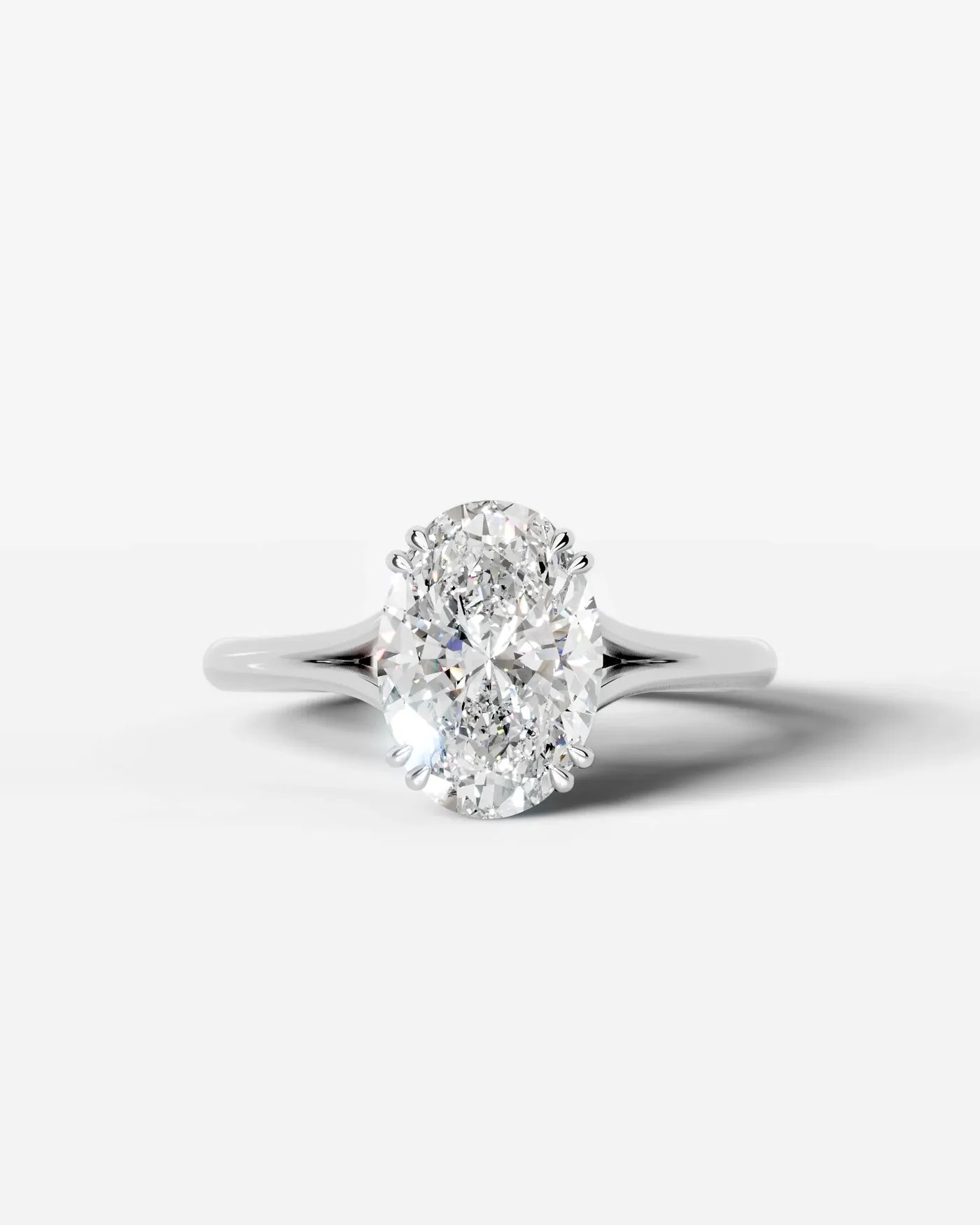 Oval Cut Lab Diamond Engagement Ring with classic eight prong| D VS1