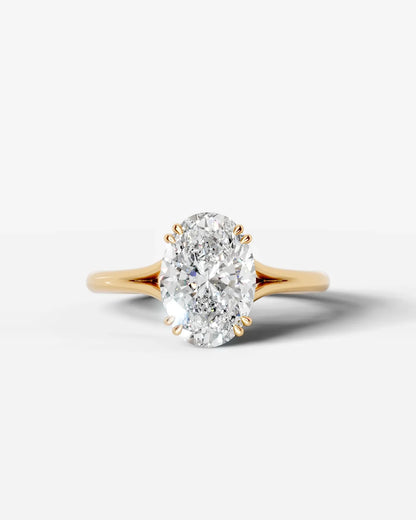 Oval Cut Lab Diamond Engagement Ring with classic eight prong| D VS1